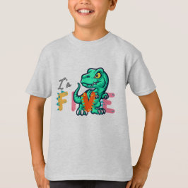 Dino Rex I är 5 födelsedagspojke fem Back to schoo T Shirt