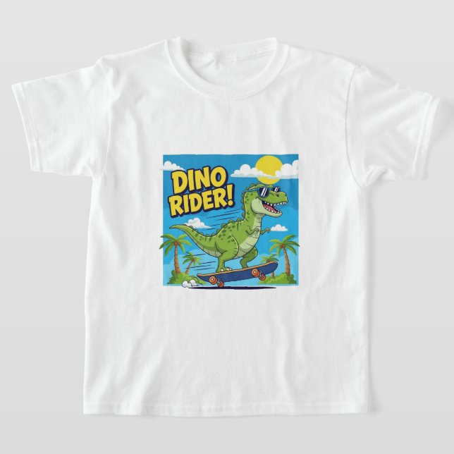 "Dino Rider – Skate into Adventure!" T Shirt (Laydown)