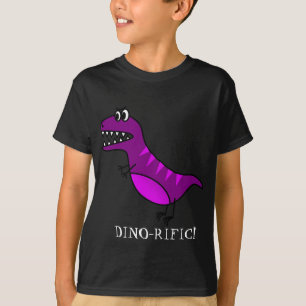 Dino-rific söt lila-barn-design tee shirt