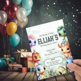 Dino Roar 9:e födelsedag Inbjudningar