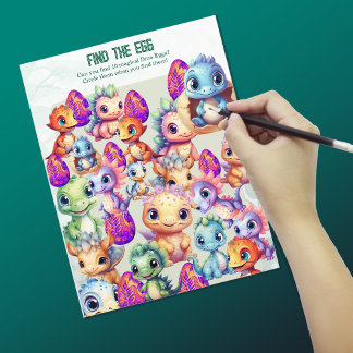 Dino Roar Hitta äggen Party Lakan