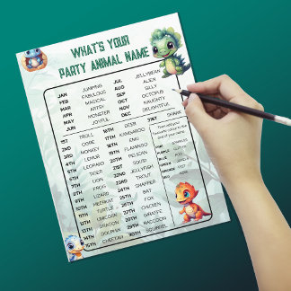 Dino Roar Whits Your Animal Party Game Lakan