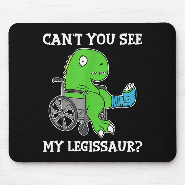 Dino rolig Get Well trasig ben present Dinosaur me Musmatta (Framsidan)