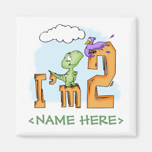 Dino Roligt 2:a födelsedagen Magnet