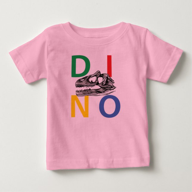 DINO - Rosa Baby Bra Jersey T-Shirt (Framsida)