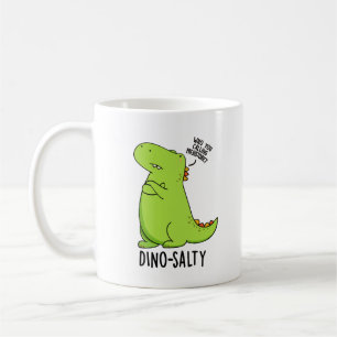 Dino-salty Funny Dinosaur Puns Kaffemugg