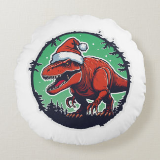 Dino Santa Pillow Rund Kudde