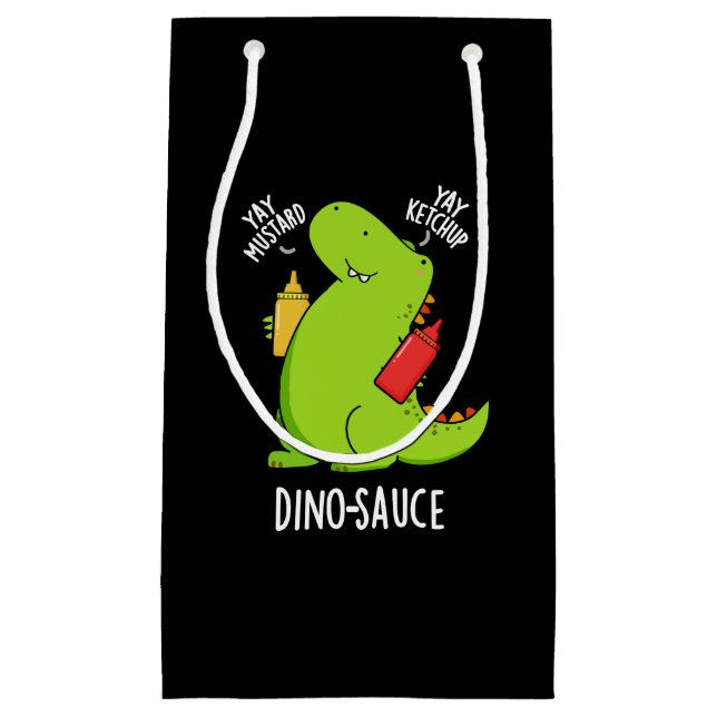 Dino-Sauce Funny Dinosaur Pun Mörk BG (Framsidan)