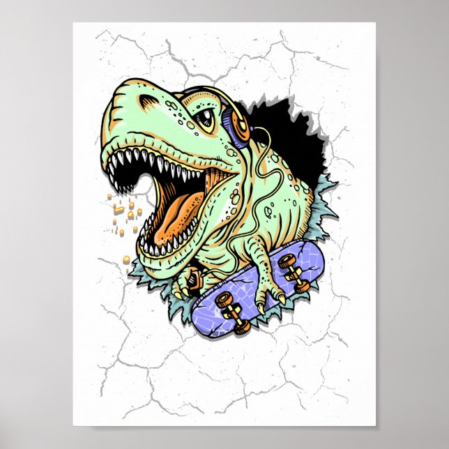 Dino Skatista Poster (Framsidan)