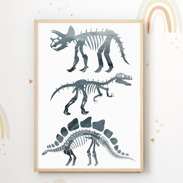 Dino Skeletons Kids Room Print Dinosaurs Poster (Skapare uppladdad)