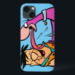 Dino Slickande Fred Flintstone<br><div class="desc">Flintstones | Kolla in den klassiska scenen Dino,  dinosaurien som hoppar över Fred Flintstone och slickar ansikte. Förhistorisk mans bästa vän!</div>