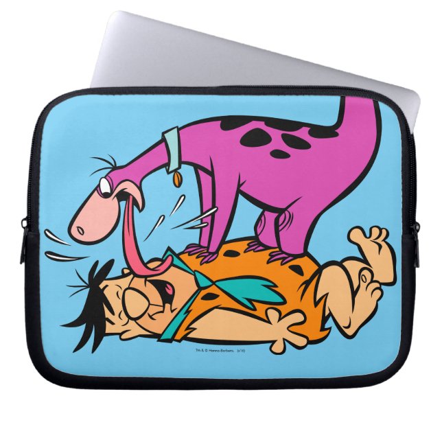 Dino Slickande Fred Flintstone Laptop Fodral (Framsidan)