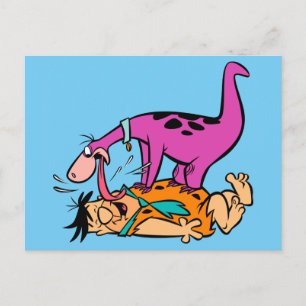 Dino Slickande Fred Flintstone Vykort