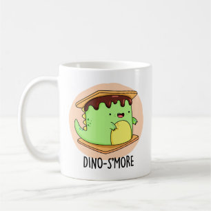 Dino-smore Funny Dinosaur Smore Pun Kaffemugg