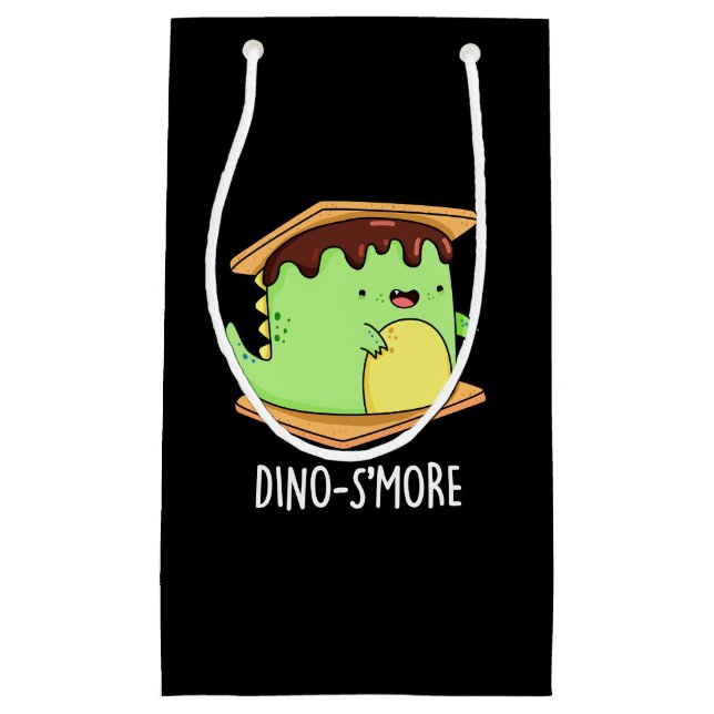 Dino-smore Funny Dinosaur Smore Pun Mörk BG (Framsidan)