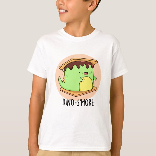 Dino-smore Funny Dinosaur Smore Pun T Shirt (Framsida)