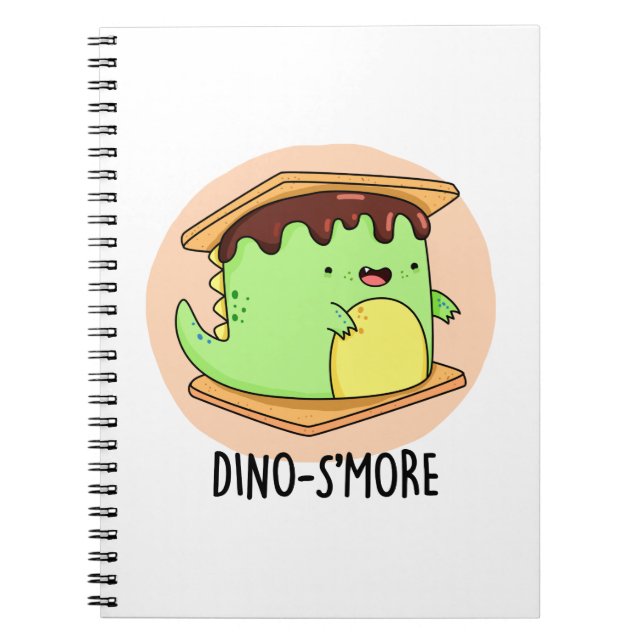 Dino-smore Rolig Dinosaur Smore Puns  Anteckningsbok (Framsidan)