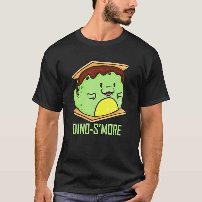 Dino Smore S'more Rex Marshmallow T Shirt (Framsida)