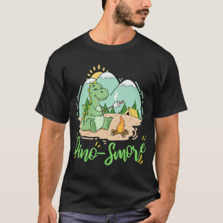 Dino S'mores Camping Gift Dinosaur Camp Smores Adu T Shirt