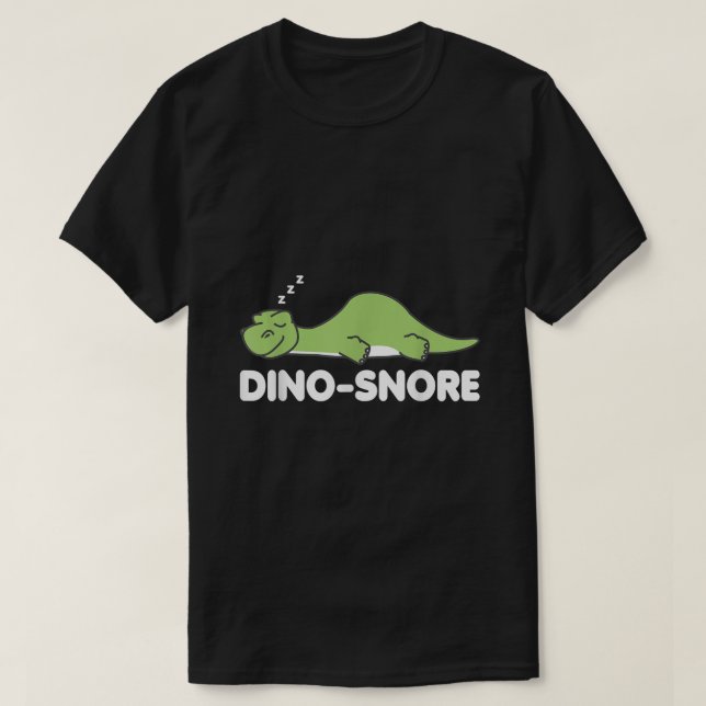 Dino Snore Pajamas Dinosaur T Shirt (Design framsida)