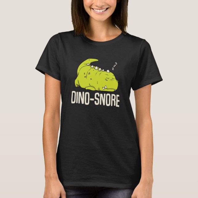 Dino Snore Rex Dinosaur Pun Snoring Tyrannosaurus T Shirt (Framsida)