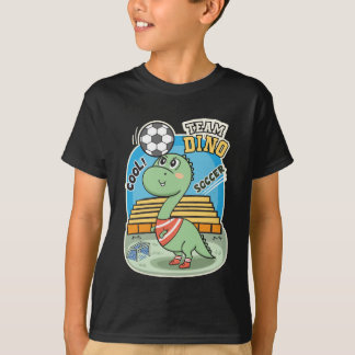 Dino Soccer Cute Funny T Shirt