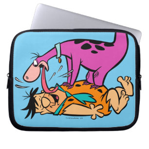 Dino som slickar den Fred flintstonen Laptop Fodral