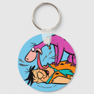 Dino som slickar den Fred flintstonen Nyckelring