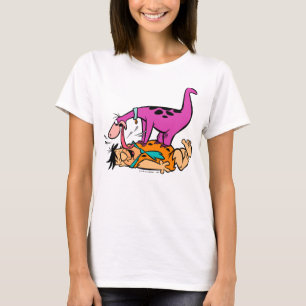 Dino som slickar den Fred flintstonen Tee Shirt