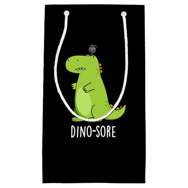Dino-sore Funny Irritated Dinosaur Pun Mörk BG (Framsidan)