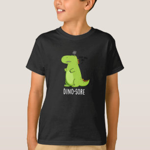 Dino-sore Funny Irritated Dinosaur Pun Mörk BG T Shirt