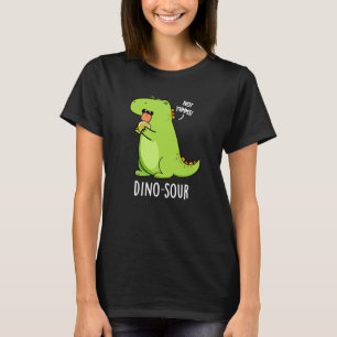 Dino-sour Funny Dinosaur Pun Mörk BG T Shirt