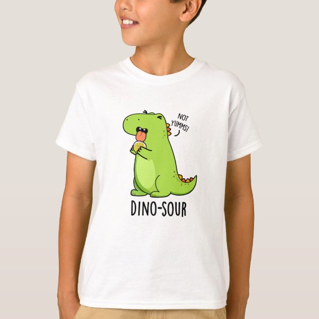 Dino-sour Funny Dinosaur Pun T Shirt (Framsida)