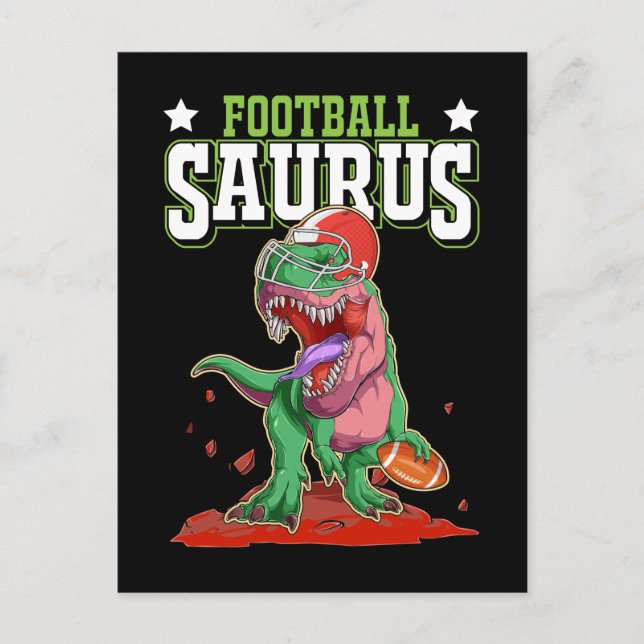 Dino Sport American Football Spela Trex Vykort (Framsida)