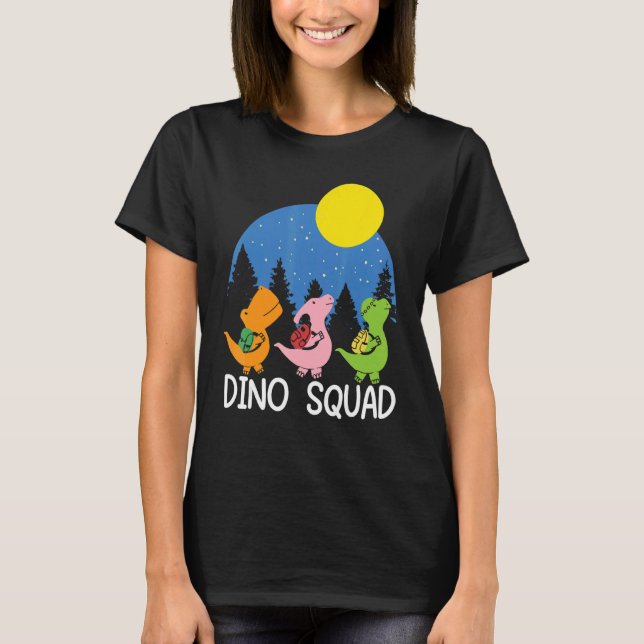 Dino Squad Future Paleontolog Fossil Dinosaur T Shirt (Framsida)