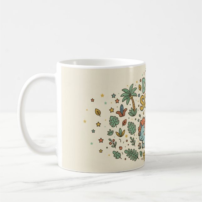 Dino Squad söta dinosauriebarn Kaffemugg (Vänster)