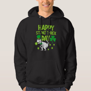 Dino-St patricks day till lycklig St Pat Trex-dage Hoodie