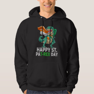 Dino St patricks day Toddle, lycklig St Pat Trex D Hoodie