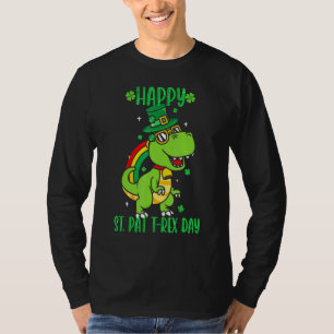 Dino St patricks day Toddle, lycklig St Pat Trex D T Shirt