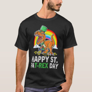 Dino St patricks day Toddle, lycklig St Pat Trex D T Shirt