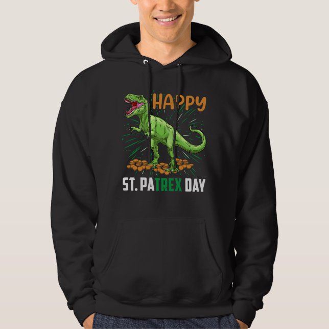 Dino-St patricks day, ynka barn, pojkar Småbarn Hoodie (Framsida)