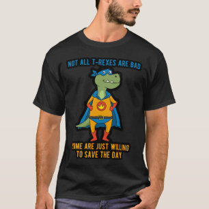 Dino superhjälte T-Rex Lizard Gift T Shirt
