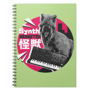 Dino Synth Musiker Anteckningsbok