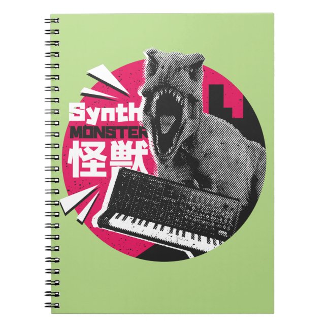 Dino Synth Musiker  Anteckningsbok (Framsidan)