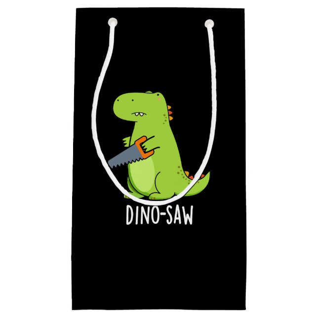 Dino-szawa Funny Dinosaur Verktyg Pun Mörk BG (Framsidan)