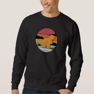 Dino T-Rex Chicken Nugget Retro Vintage Dino Tyran Lång Ärmad Tröja