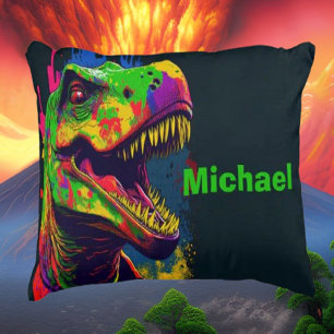Dino T Rex Cute Kids accentpåfyllnad Prydnadskudde