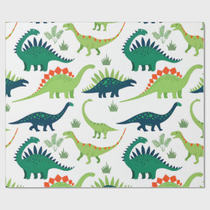 dino t-rex mönster presentpapper