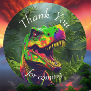 Dino Tack children Jungle Runt Klistermärke