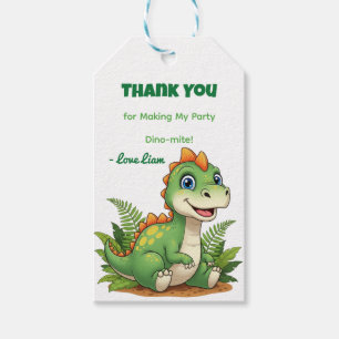 Dino Tack Födelsedagspresent Taggar Presentetikett